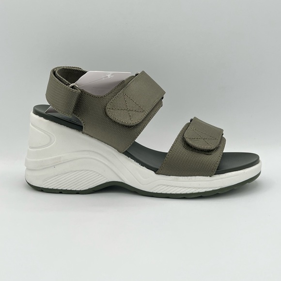 Aqua College Mara Slingback Sporty Wedge Olive Textile Women's Sandals Size 8.5M - Picture 2 of 12